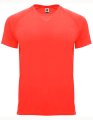 Heren Sportshirt Bahrain Roly CA0407 Fluo Coral